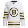 Adidas Maillot de Hockey Boston Bruins Personnaliser 100th Anniversary 2023-24 Blanc Authentic - Homme